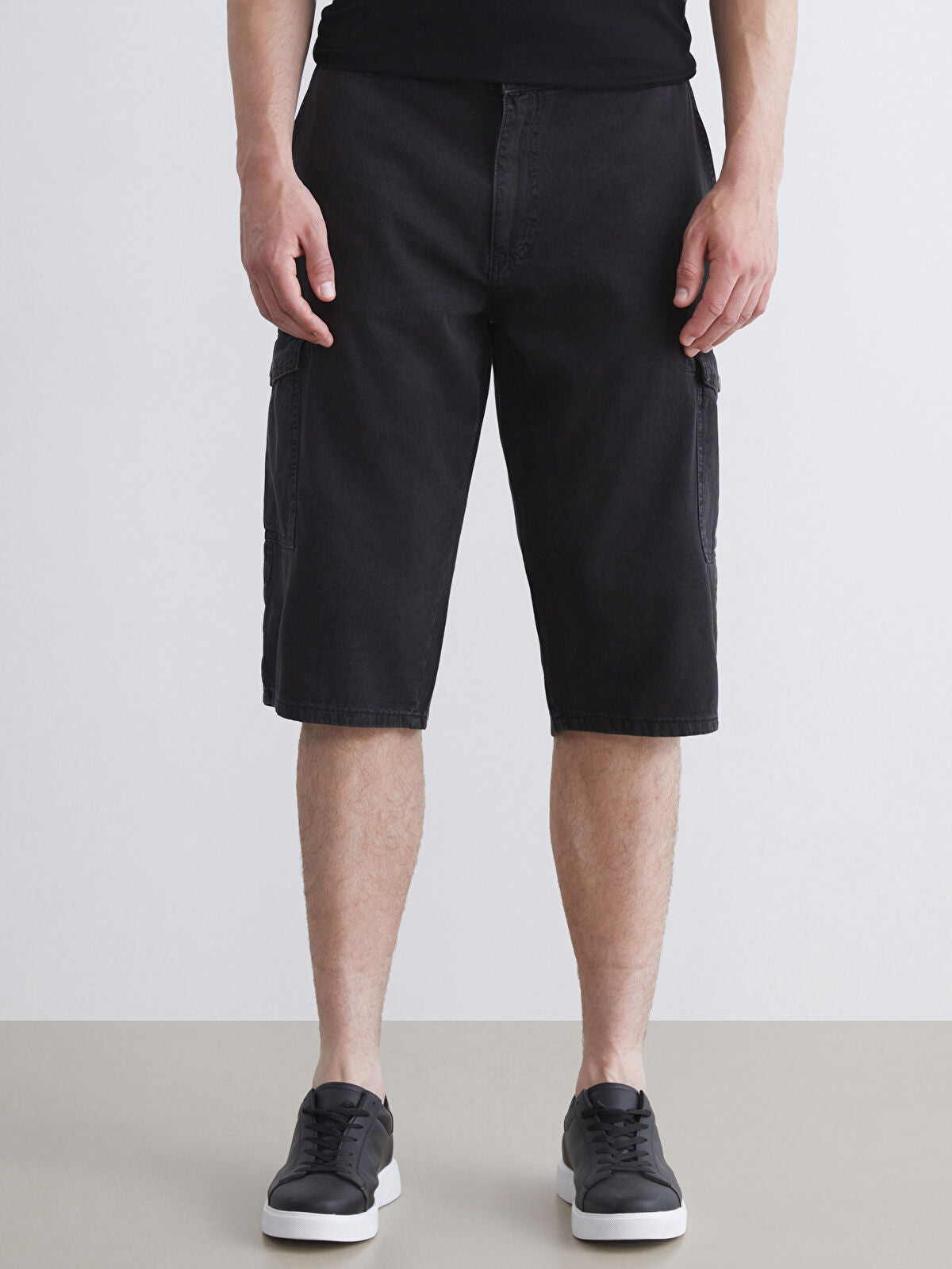 Men's Standard Fit Big Size Jean Shorts