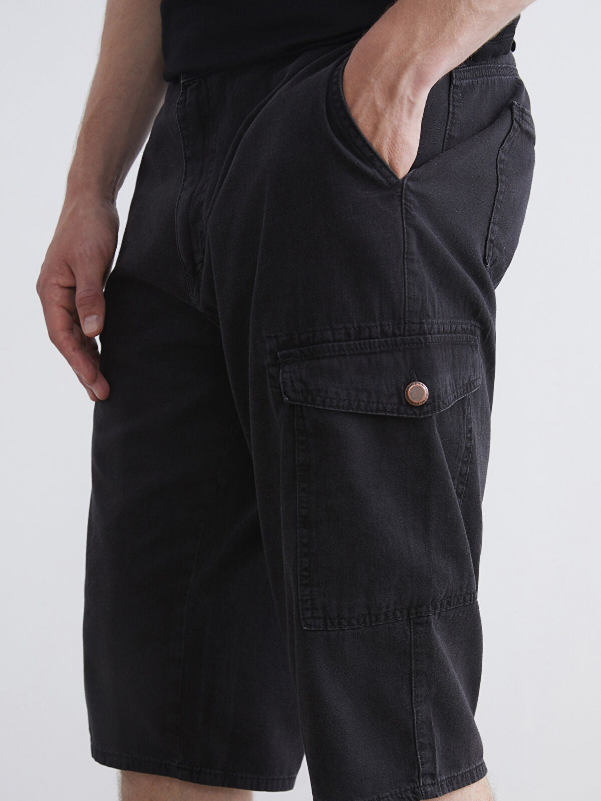 Men's Standard Fit Big Size Jean Shorts