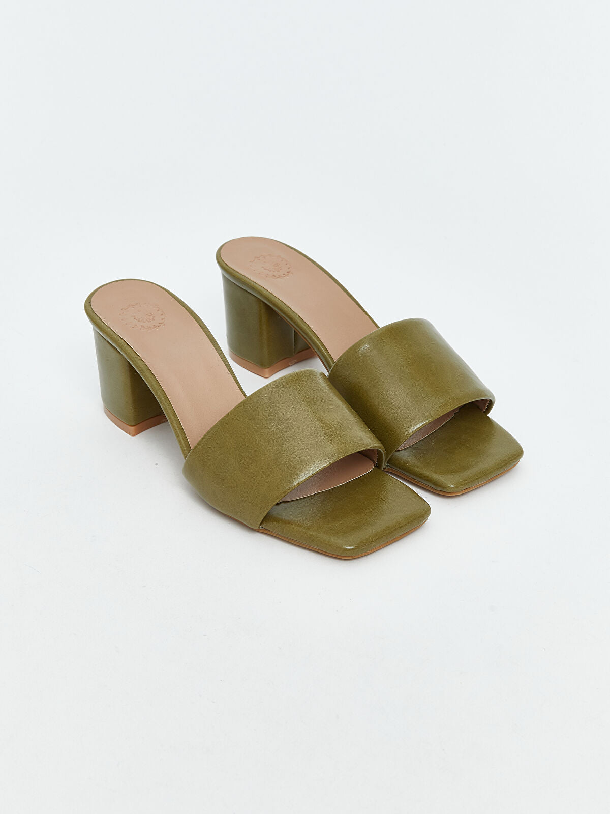 Leather-Look Women's Heeled Slip-On