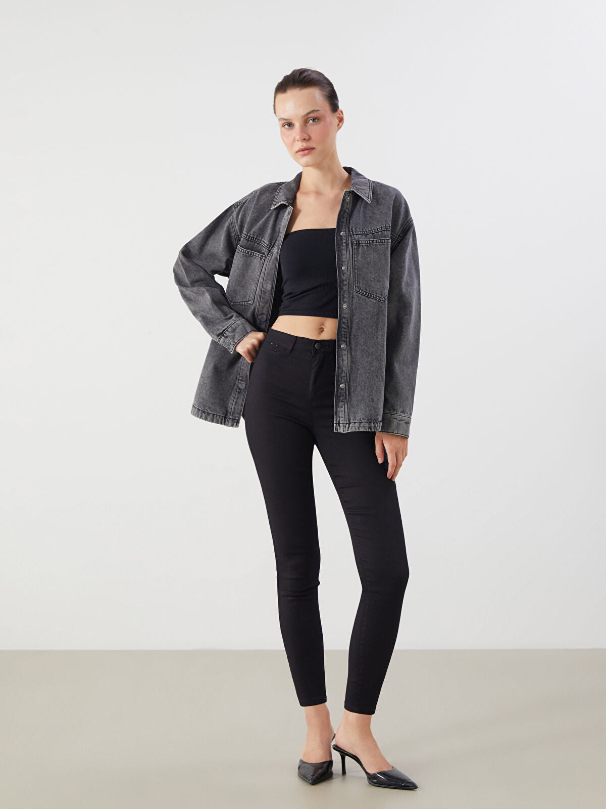 LCW Jeans Black Jupiter Super Skinny Fit Women's Jean Trousers