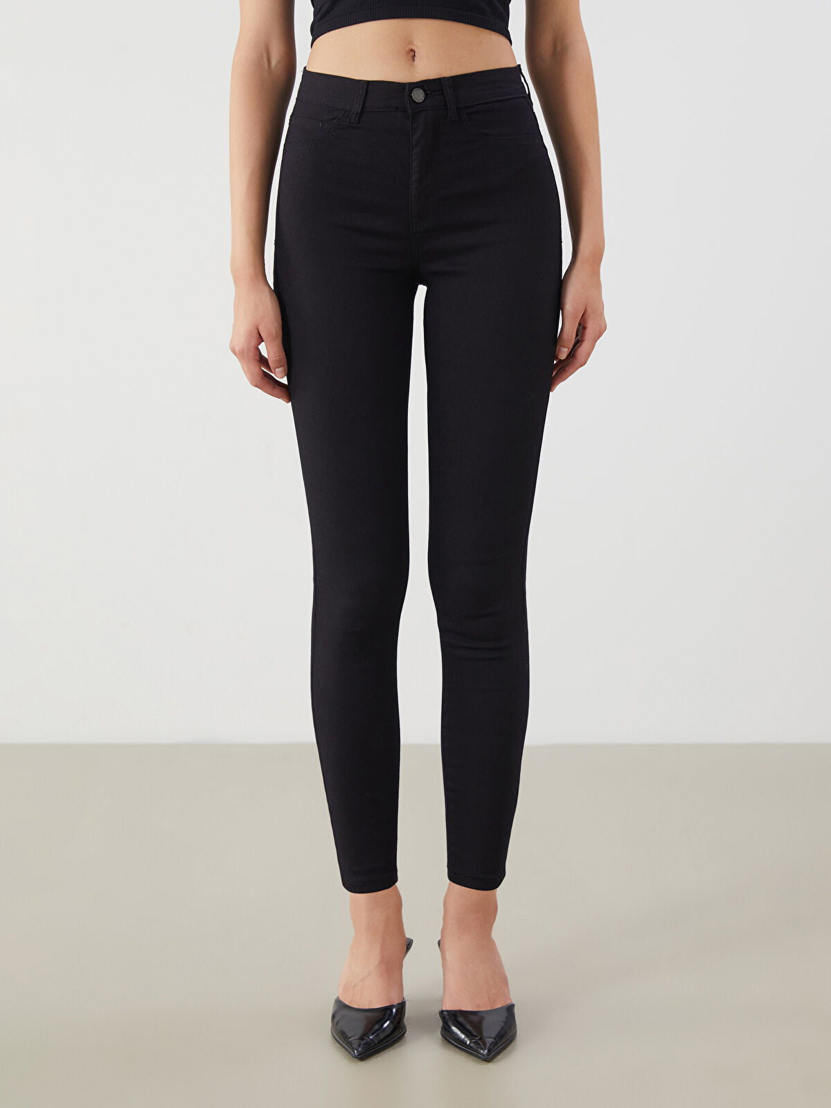 LCW Jeans Black Jupiter Super Skinny Fit Women's Jean Trousers