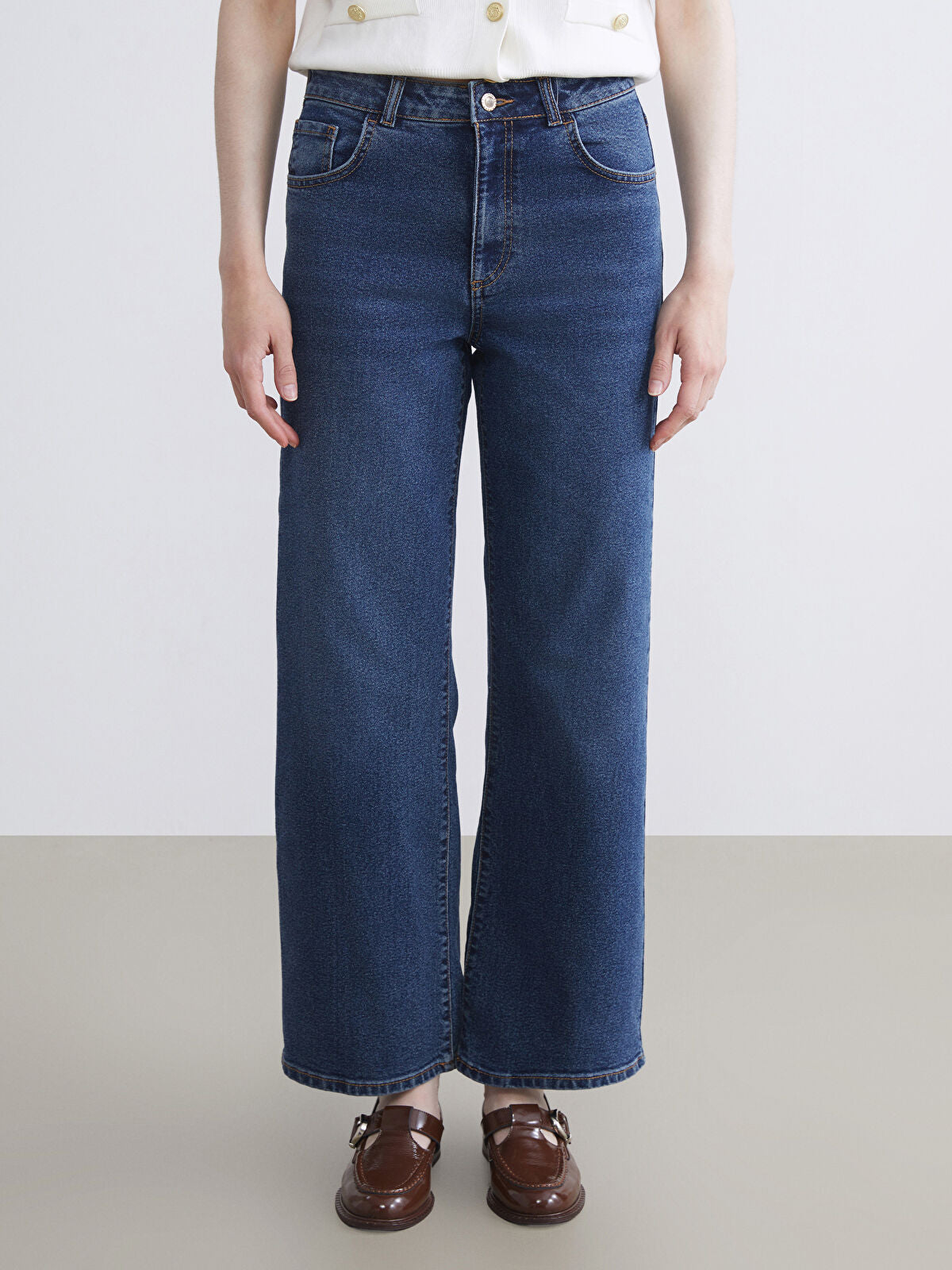 Wide Leg Women's Jeans Pants