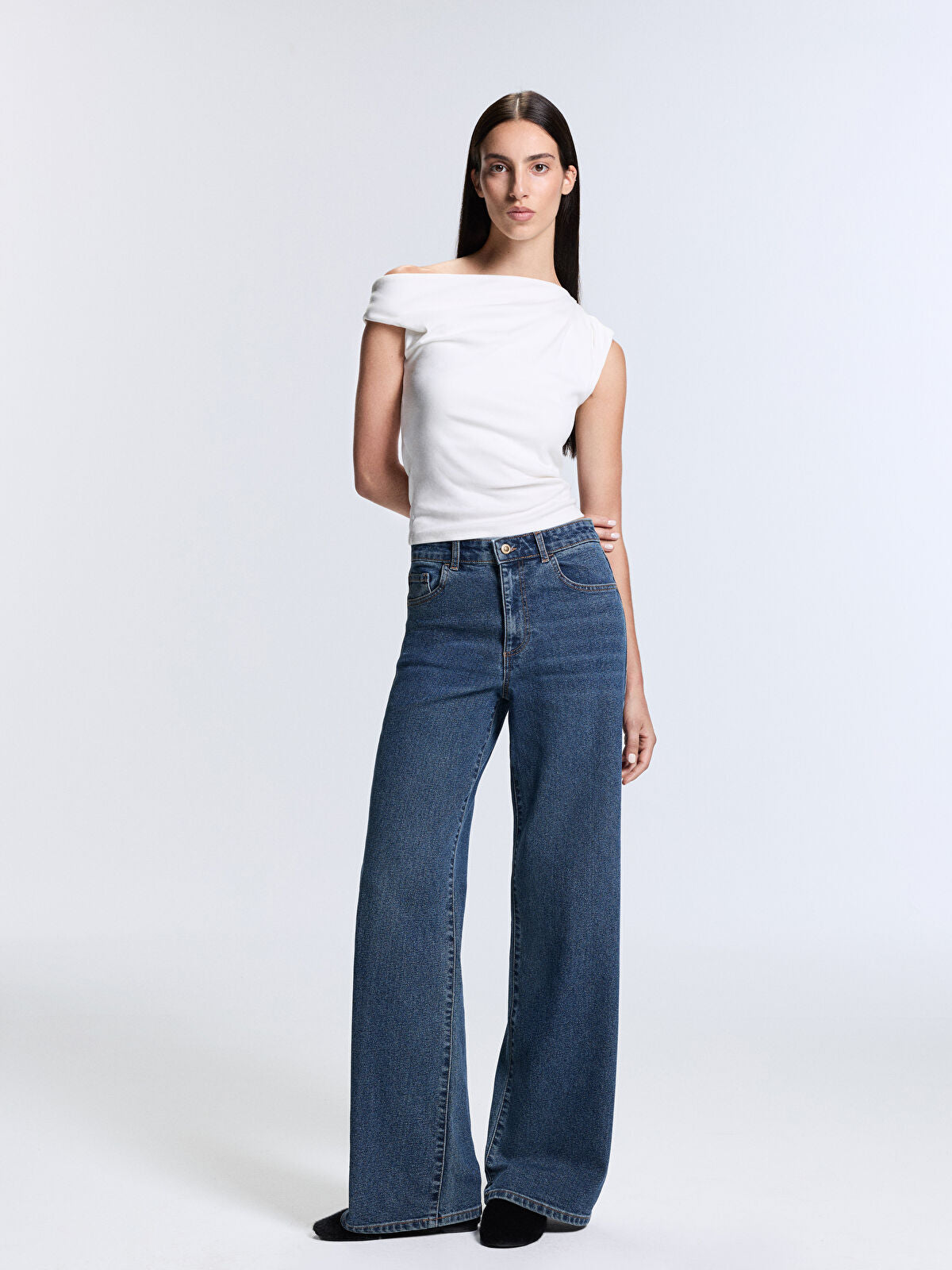 Wide Leg Women's Jeans Pants