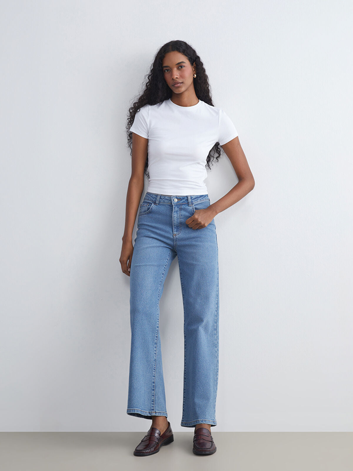 Wideleg Female Jean Pants