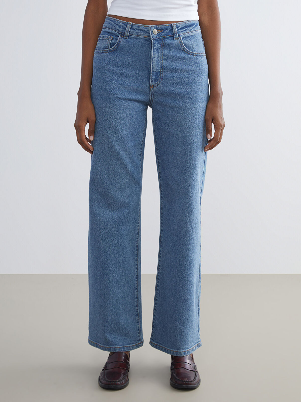 Wideleg Female Jean Pants