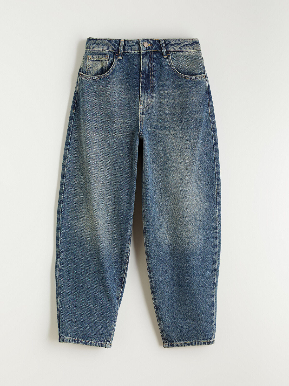 Barrel Fit Women's Denim Pantalon