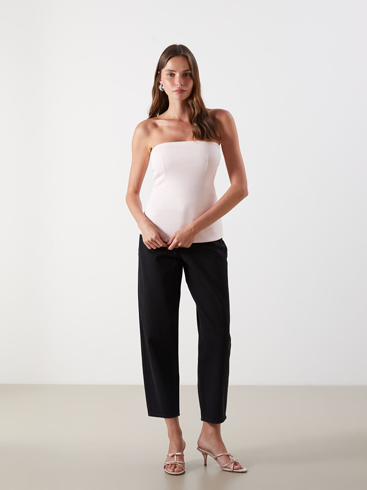 Barrel Fit Women's Denim Pantalon