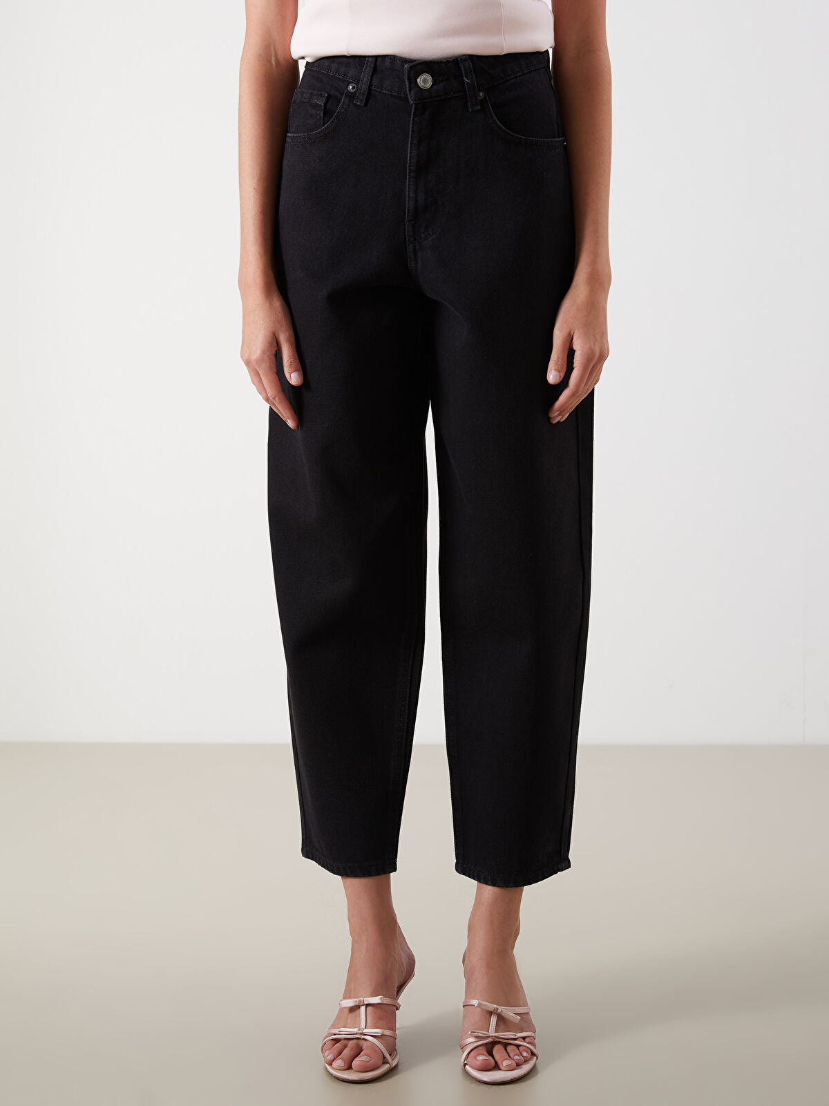 Barrel Fit Women's Denim Pantalon