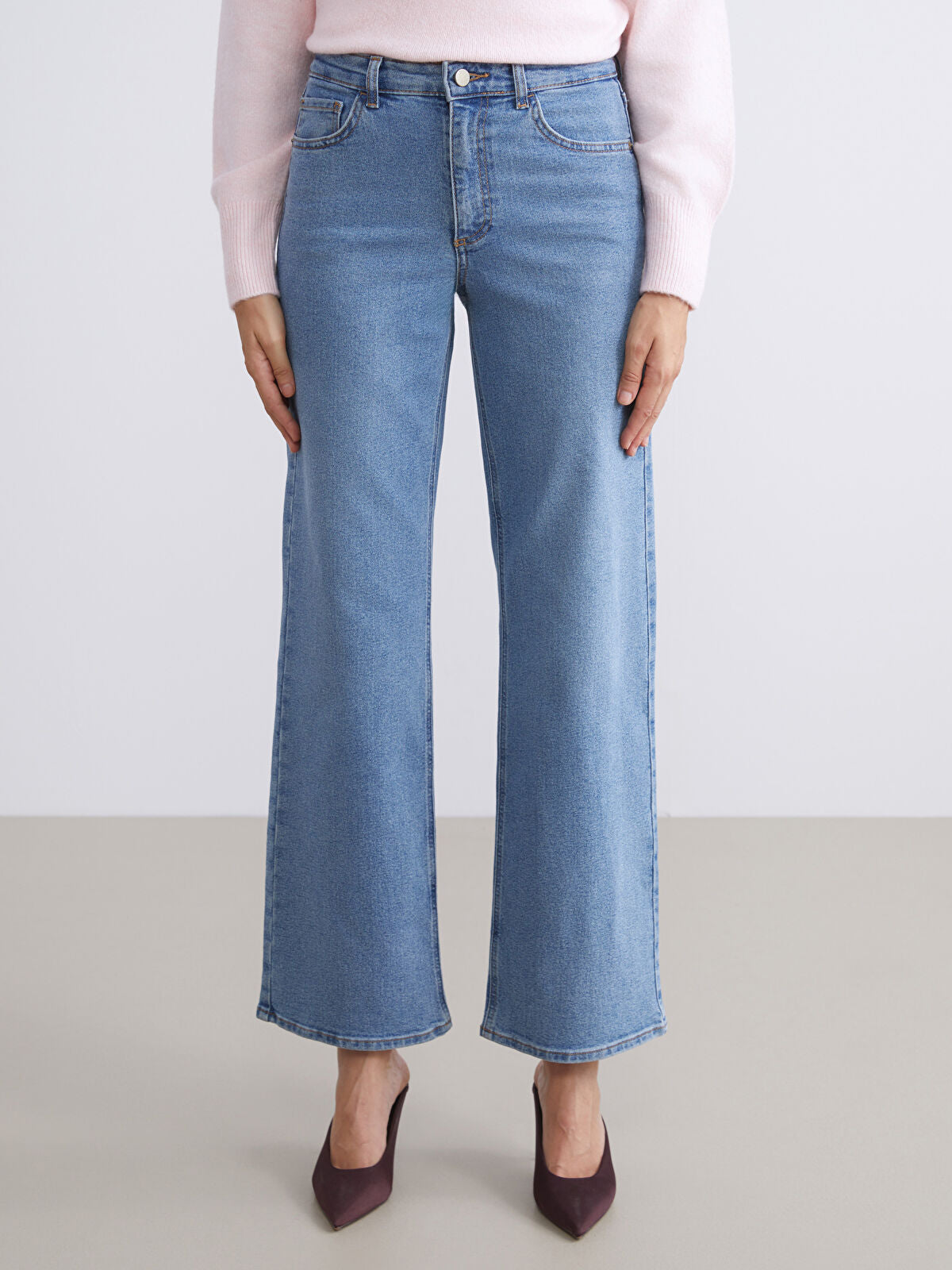 Wideleg Female Jean Pants