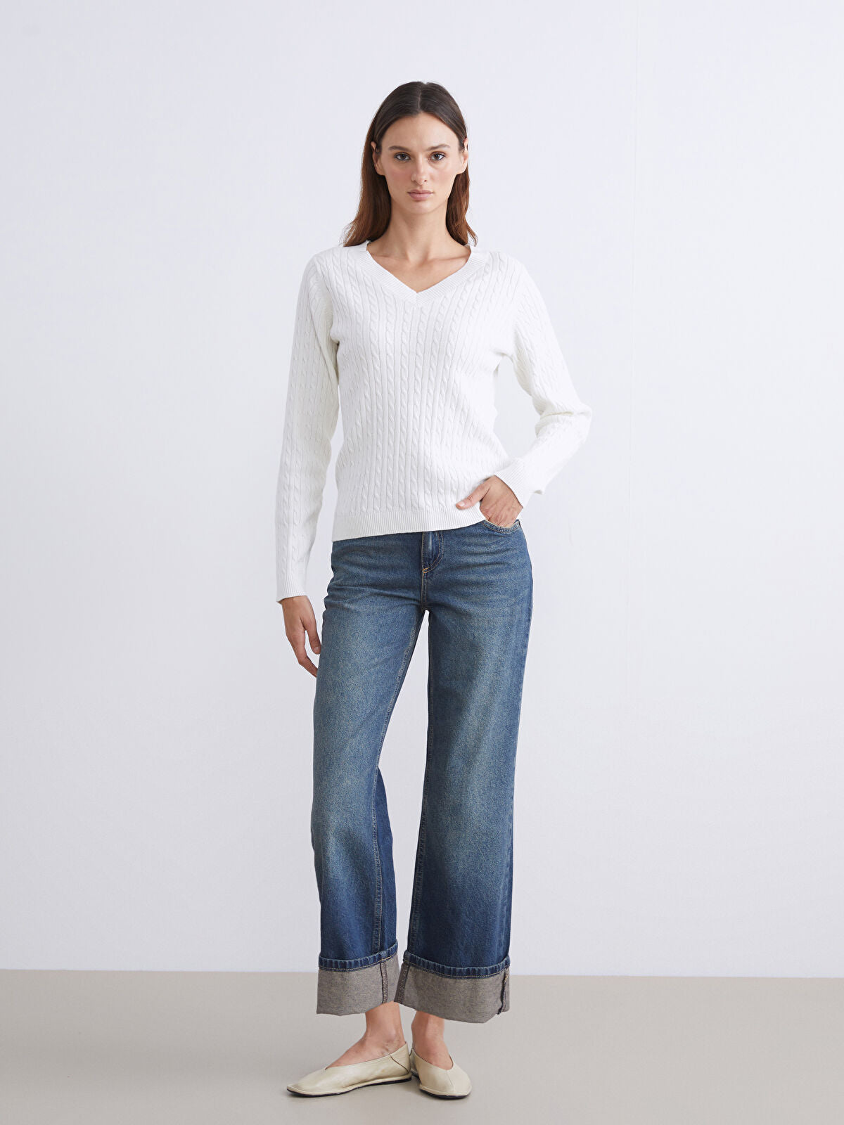 Wide Leg Women's Jeans Pants