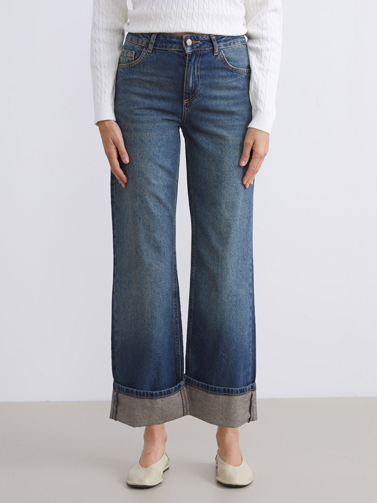 Wide Leg Women's Jeans Pants