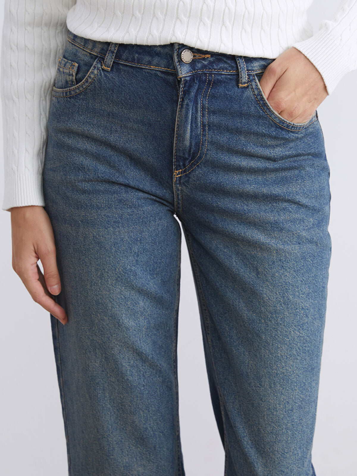 Wide Leg Women's Jeans Pants