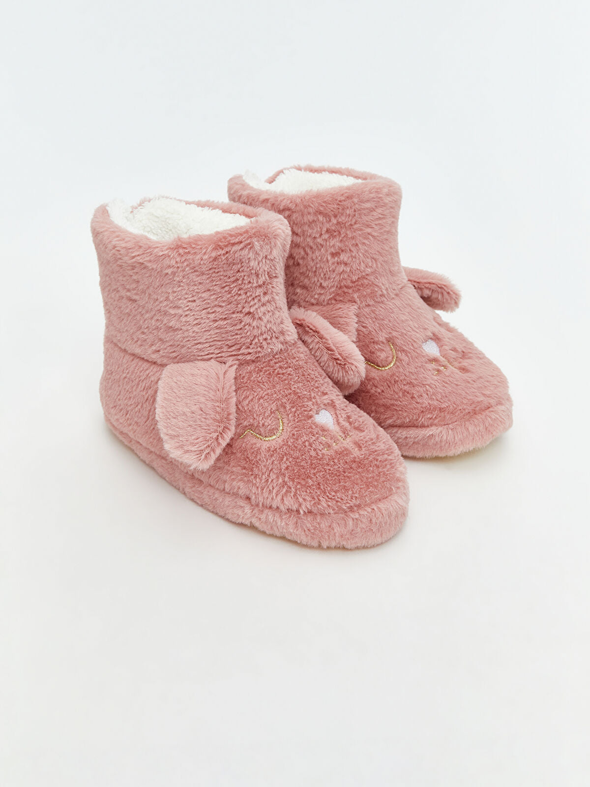 Detailed 3D Applique Girl Child Home Shoe