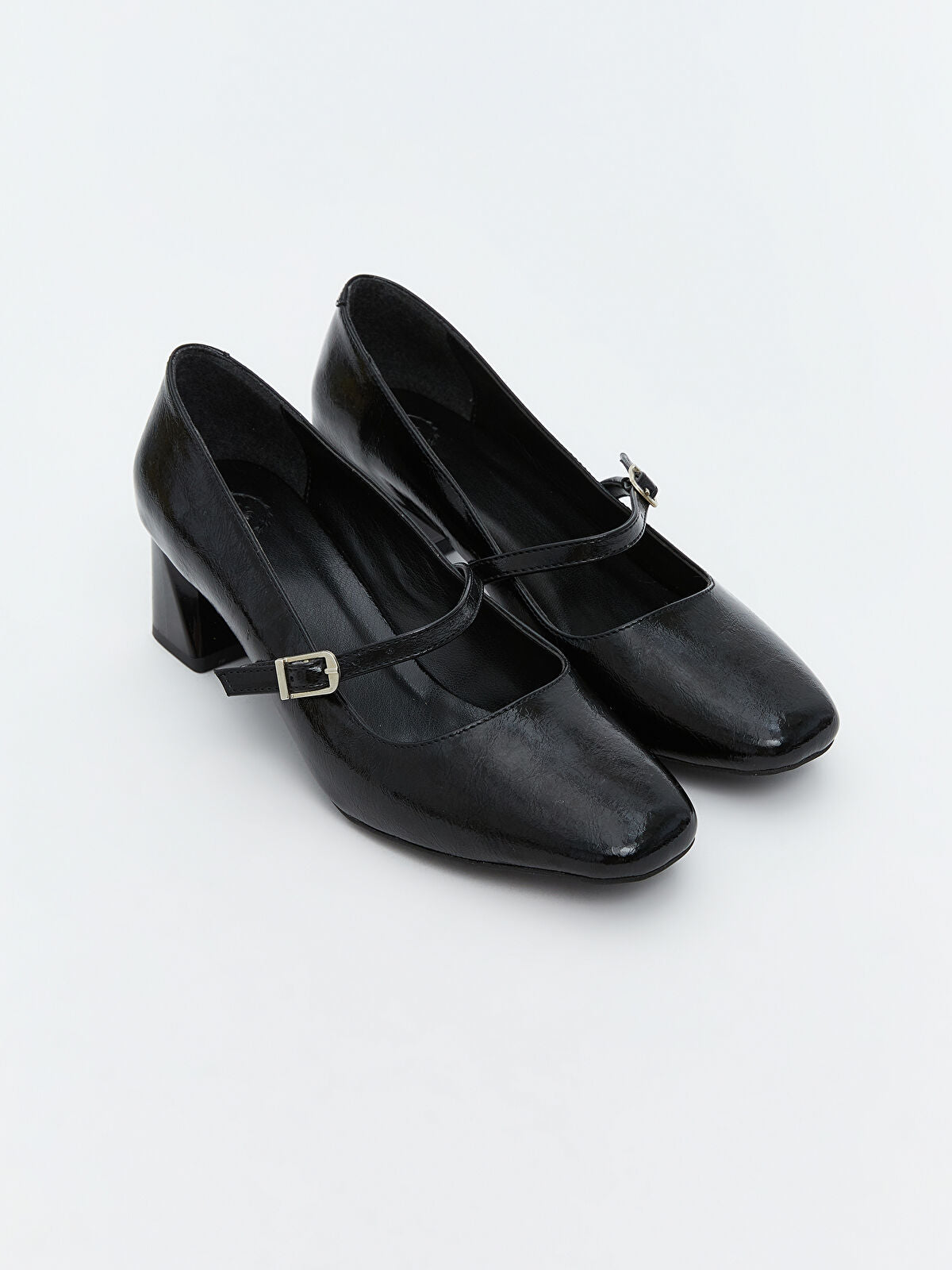 Leather-Look Women's Heeled Shoes