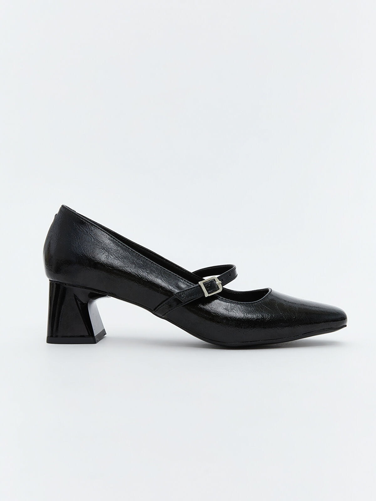 Leather-Look Women's Heeled Shoes