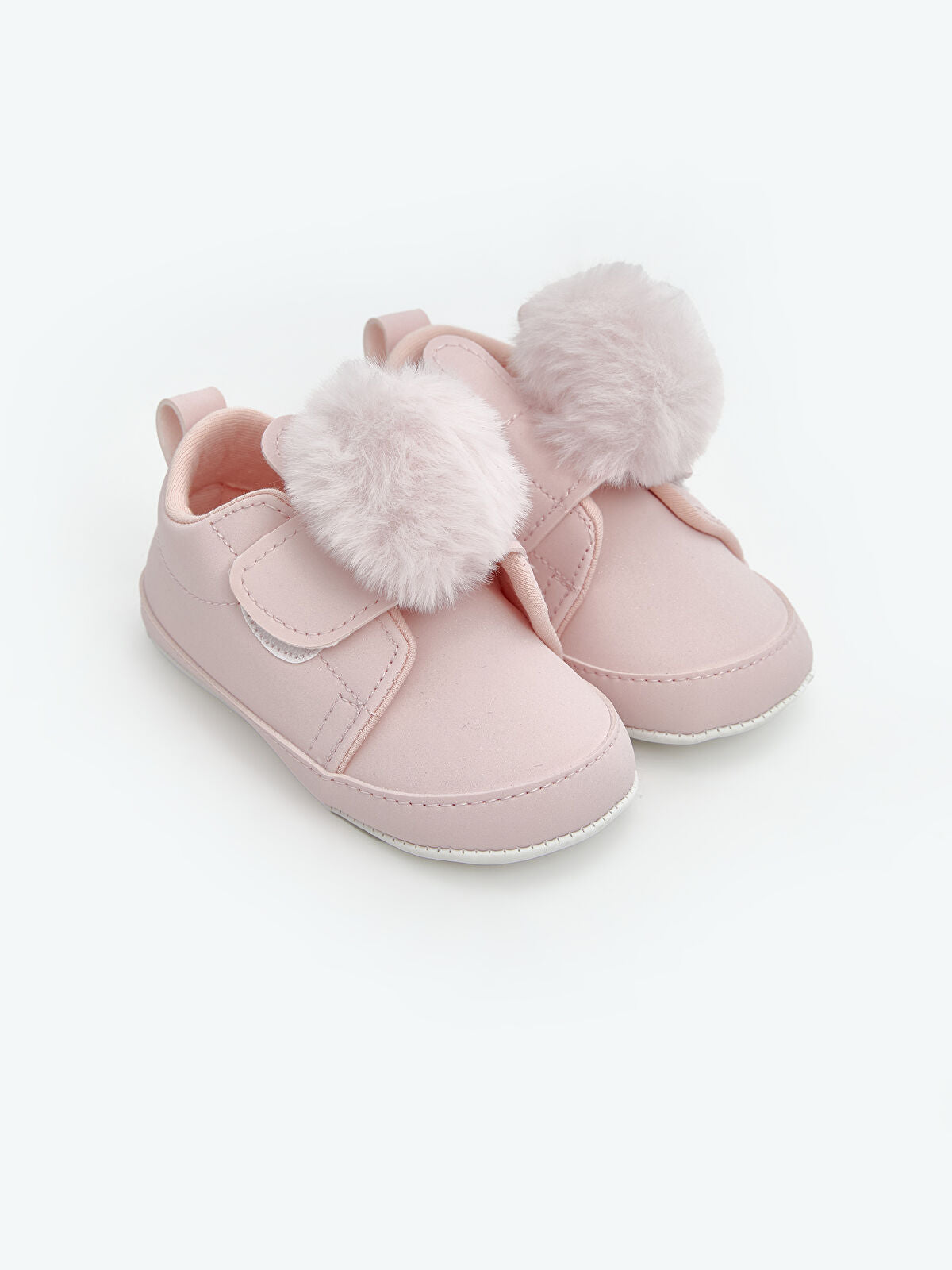 Ponpon Detailed Baby Toddler Pre-Walking Shoe for Girls