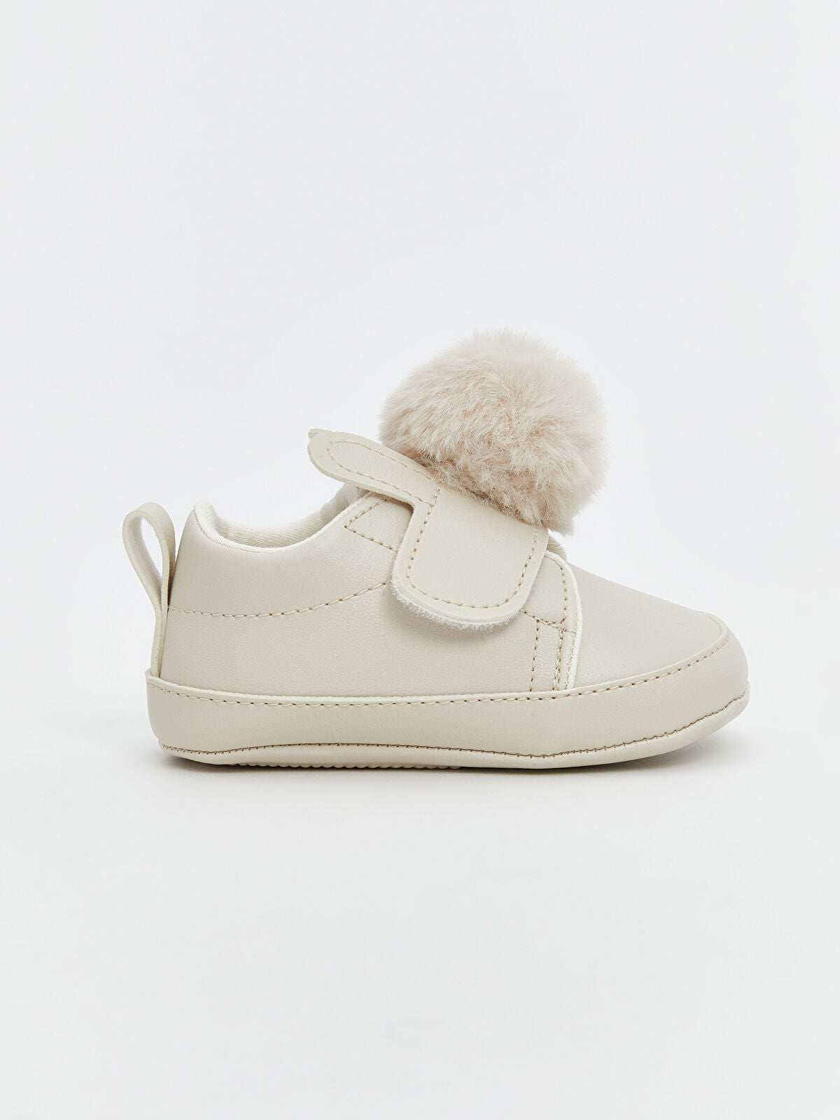 Ponpon Detailed Baby Toddler Pre-Walking Shoe for Girls
