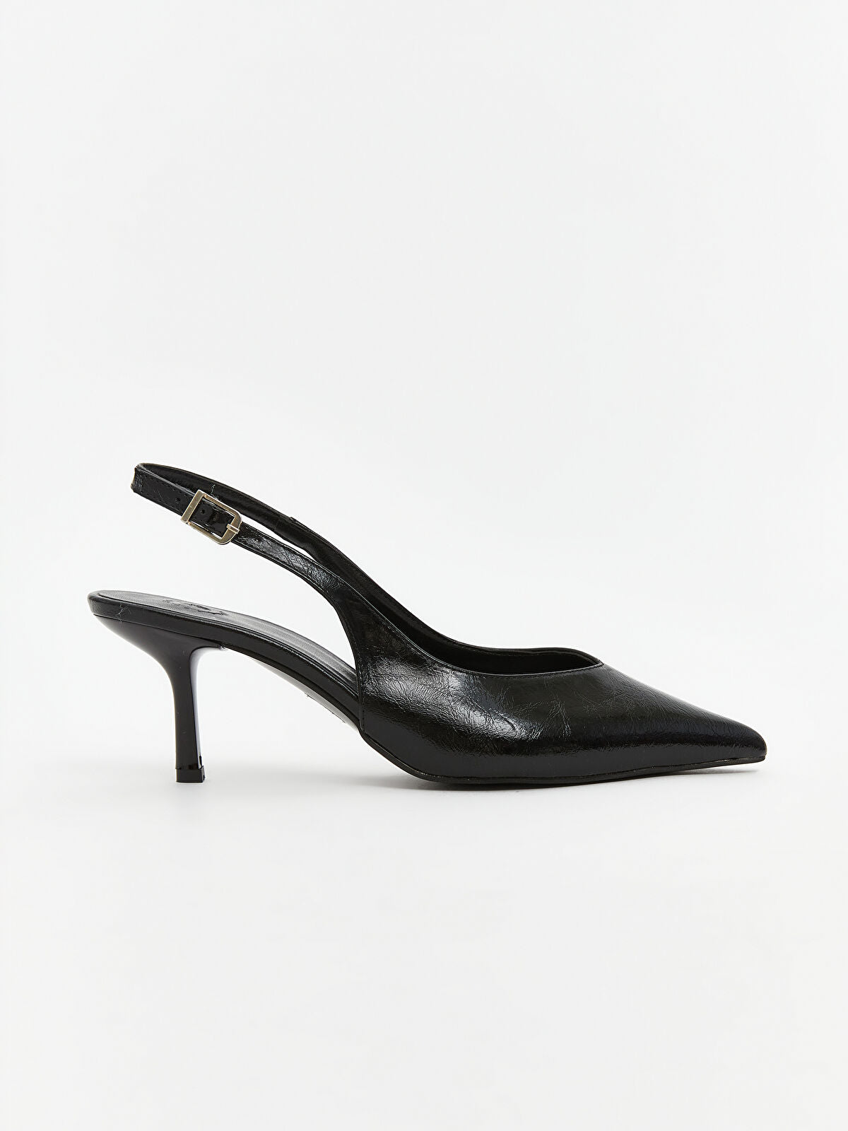 Leather-Look Women's Heeled Shoes