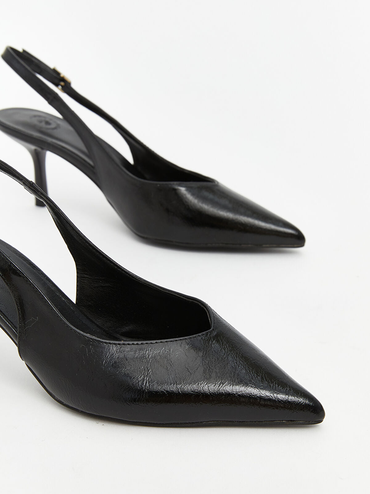 Leather-Look Women's Heeled Shoes