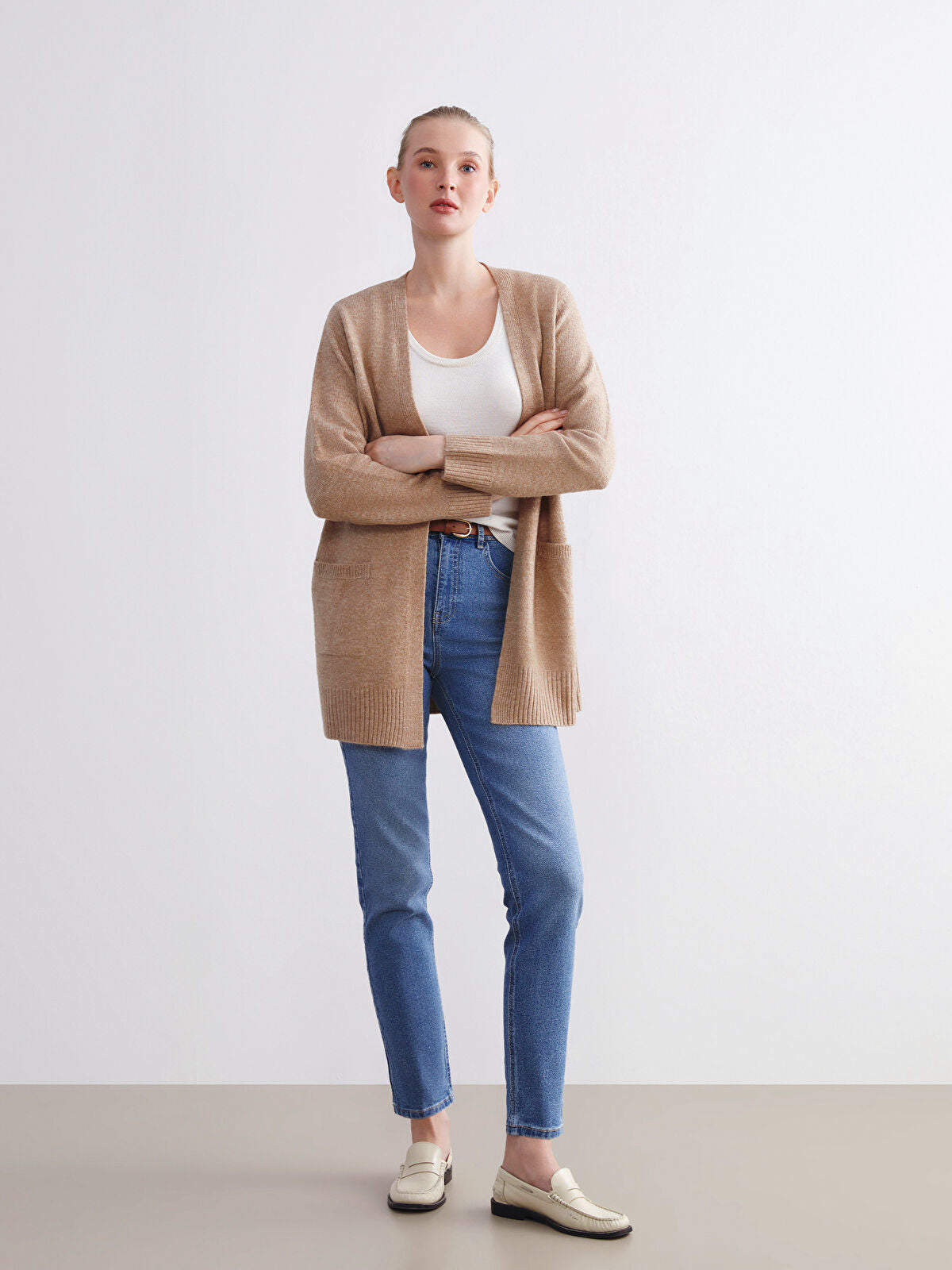 Belted Mom Fit Women's Jeans Pants