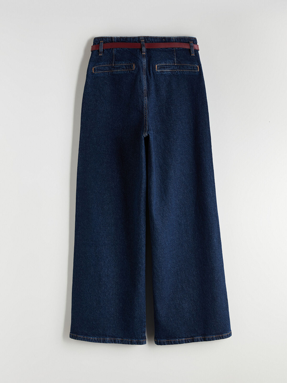 Women’s Belted Wide Leg Jean Pants
