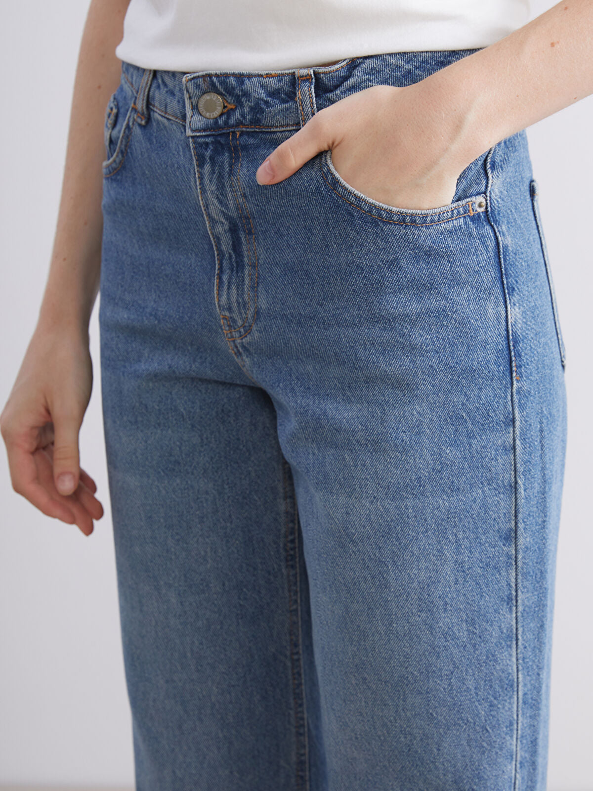 Wideleg Female Jean Pants