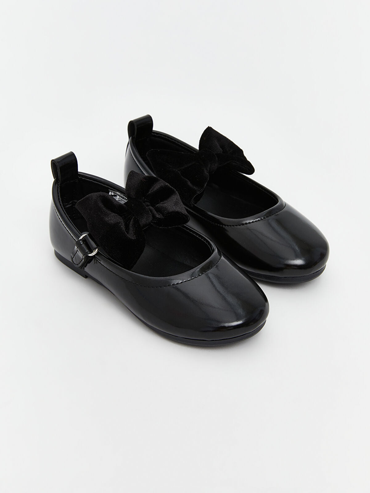 Leather-Look Baby Girl Shoe