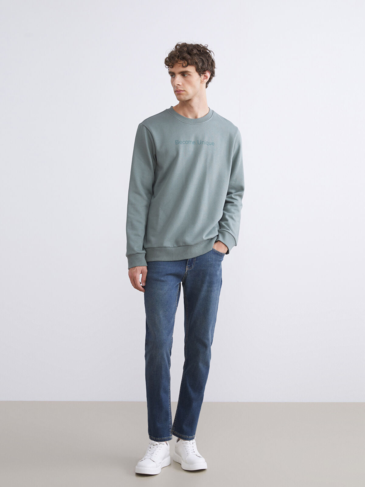 730 Mandarin Collar Men's Jeans Pants