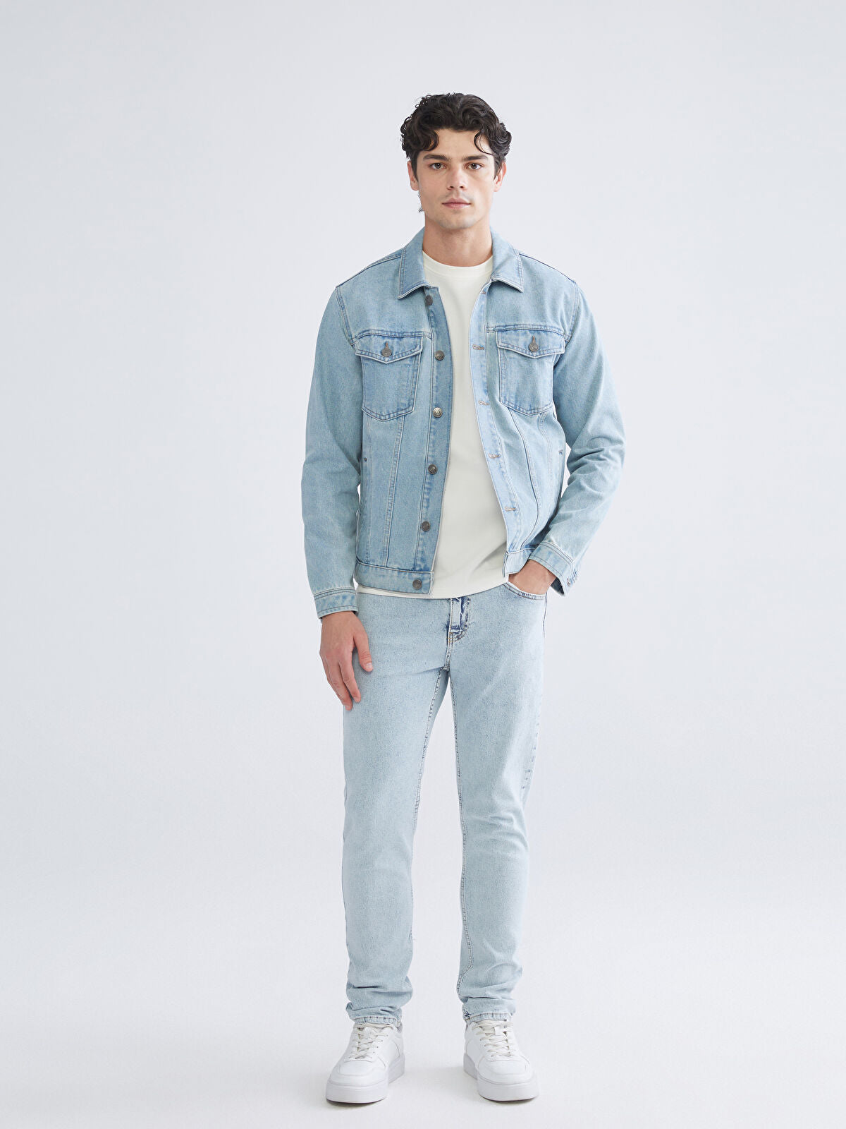730 Mandarin Collar Men's Jeans Pants
