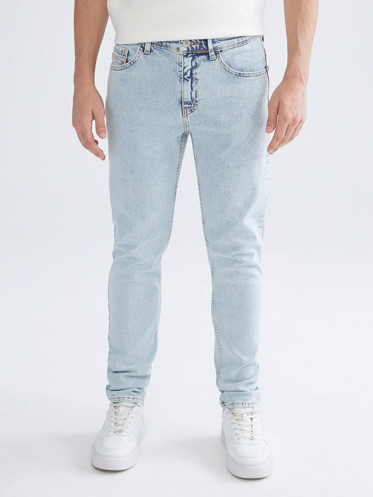 730 Mandarin Collar Men's Jeans Pants