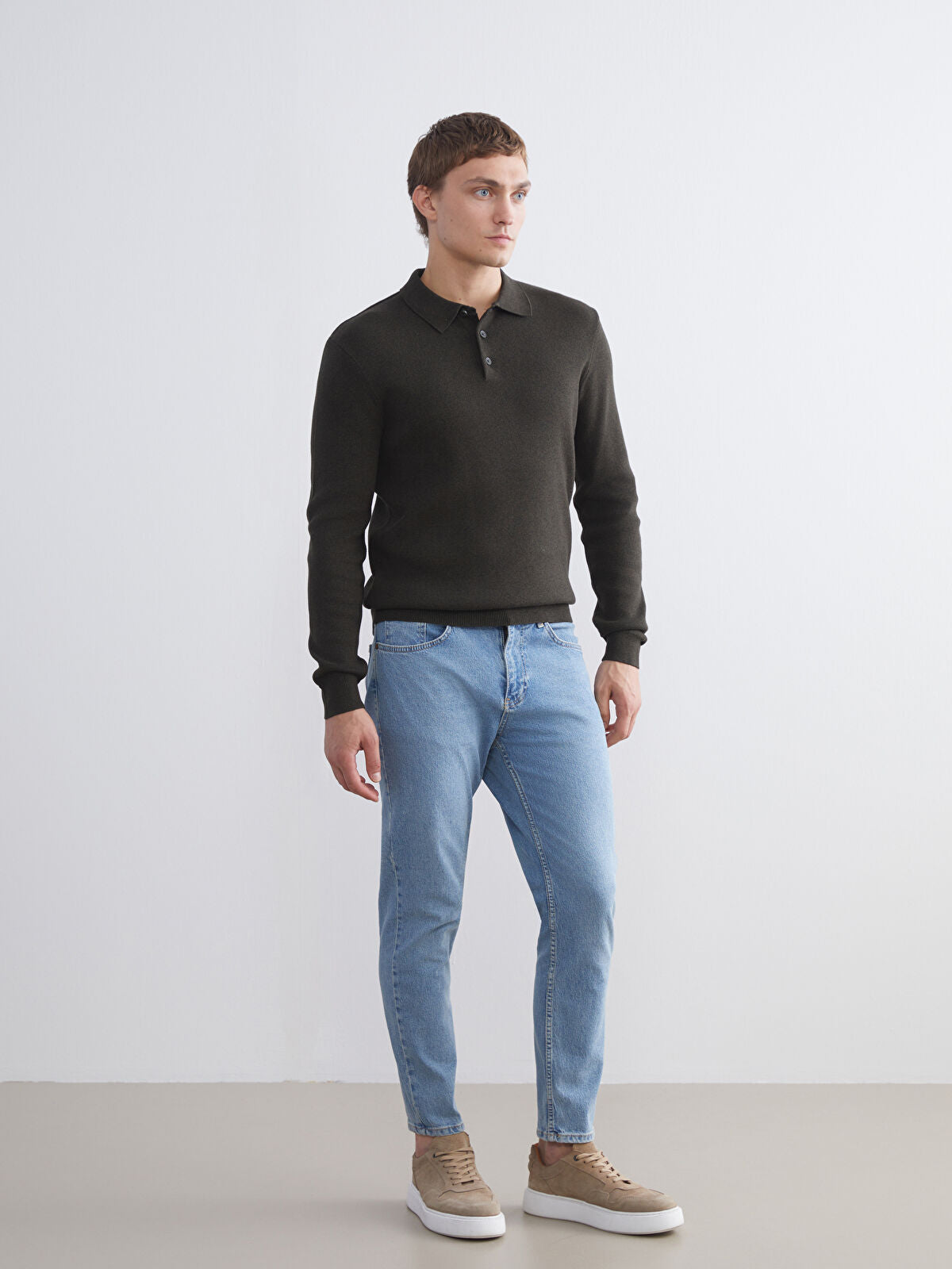 730 Mandarin Collar Men's Jeans Pants