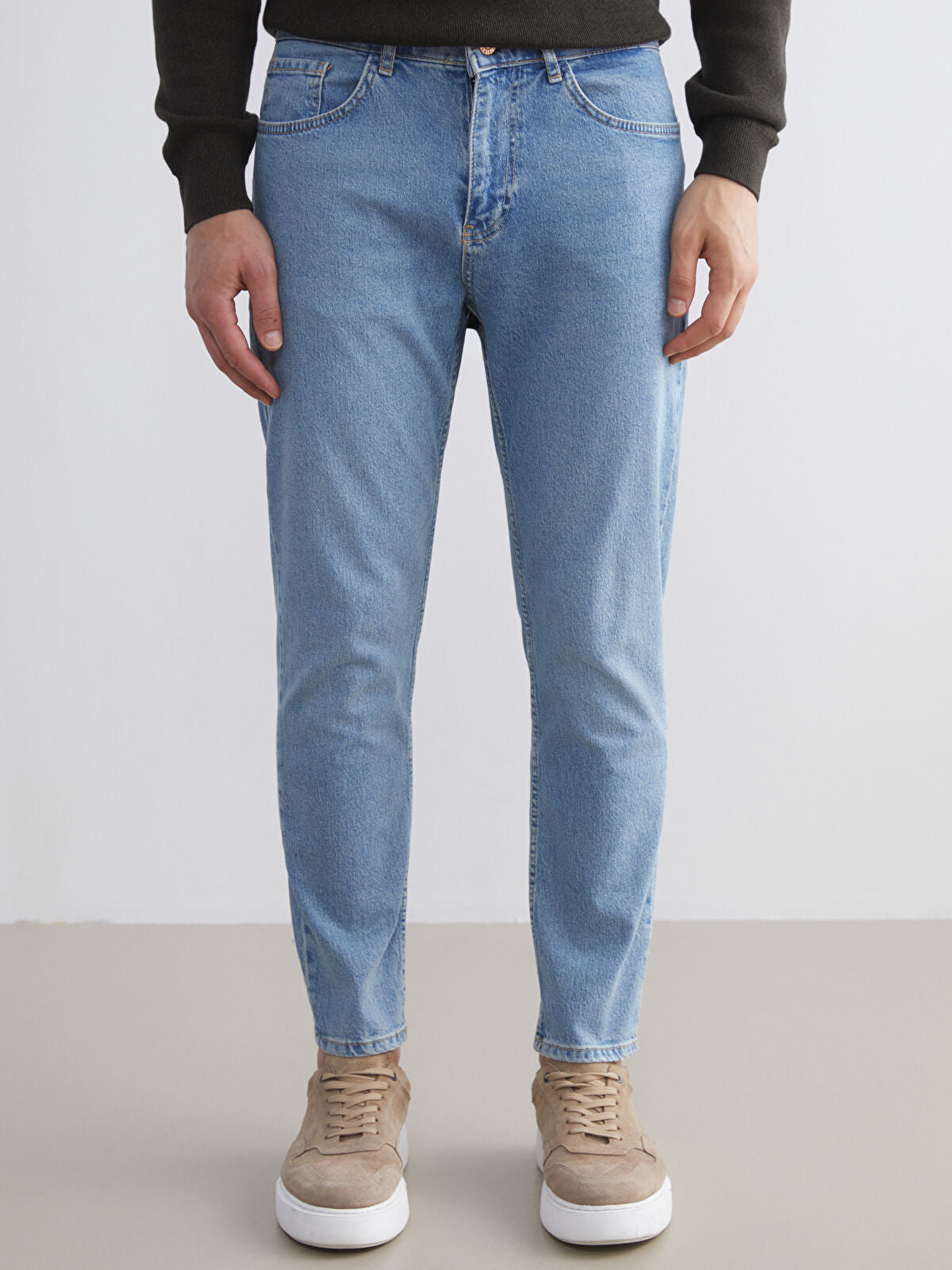 730 Mandarin Collar Men's Jeans Pants