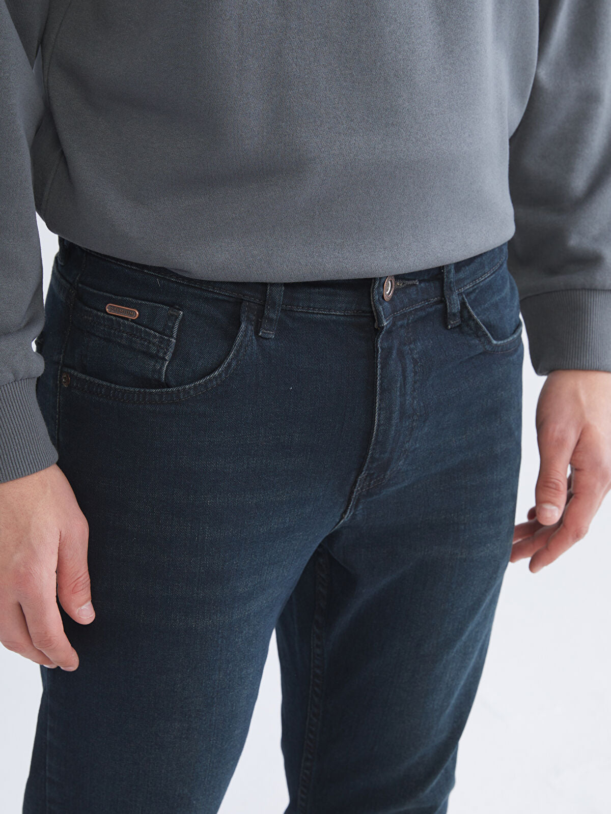 730 Mandarin Collar Men's Jeans Pants