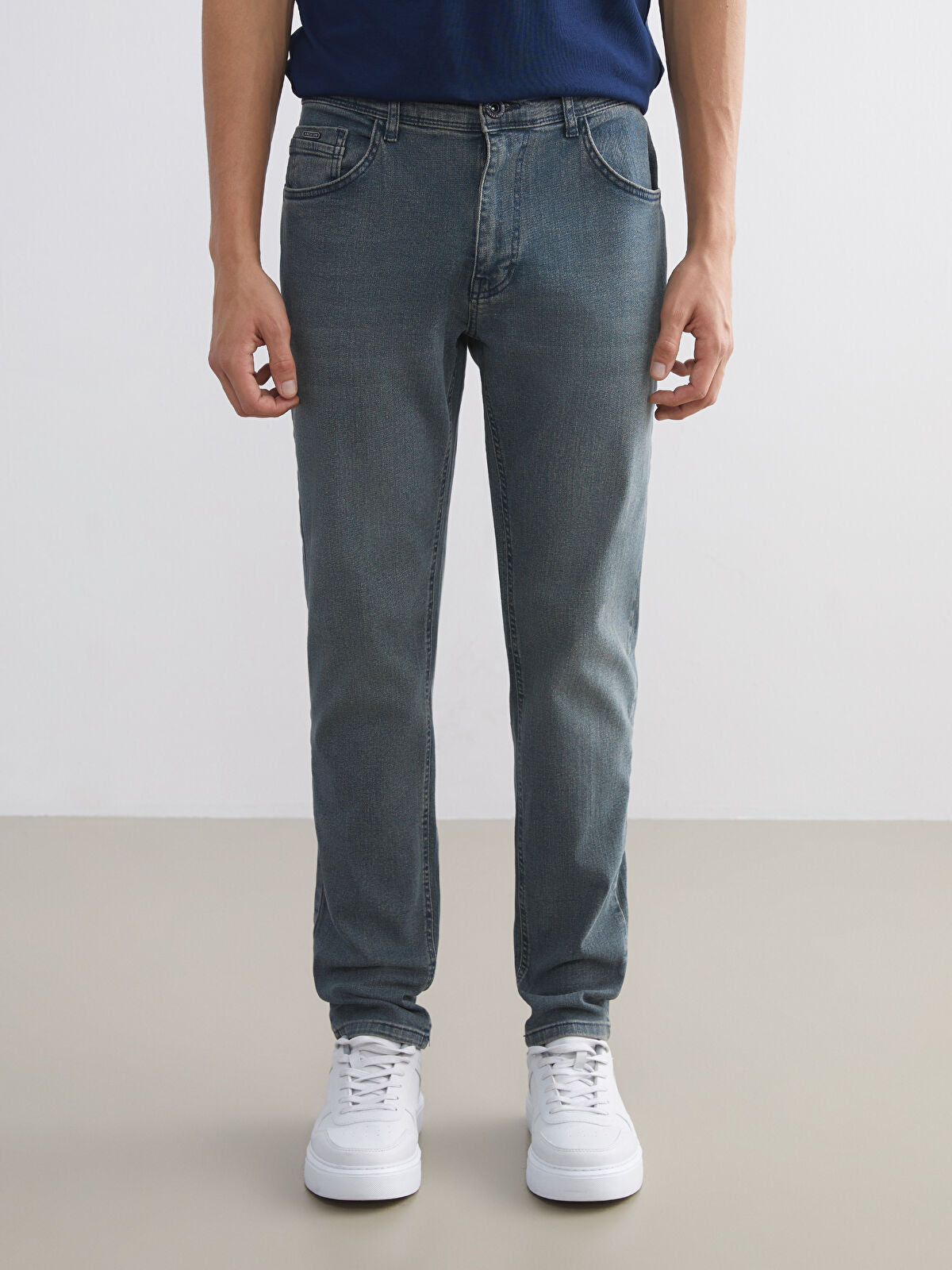 730 Mandarin Collar Men's Jeans Pants