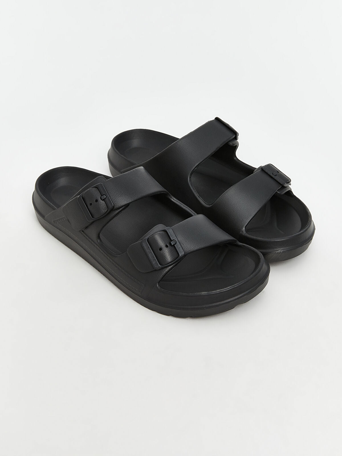 Oiled Leather Look Double Strap Men's Shoe