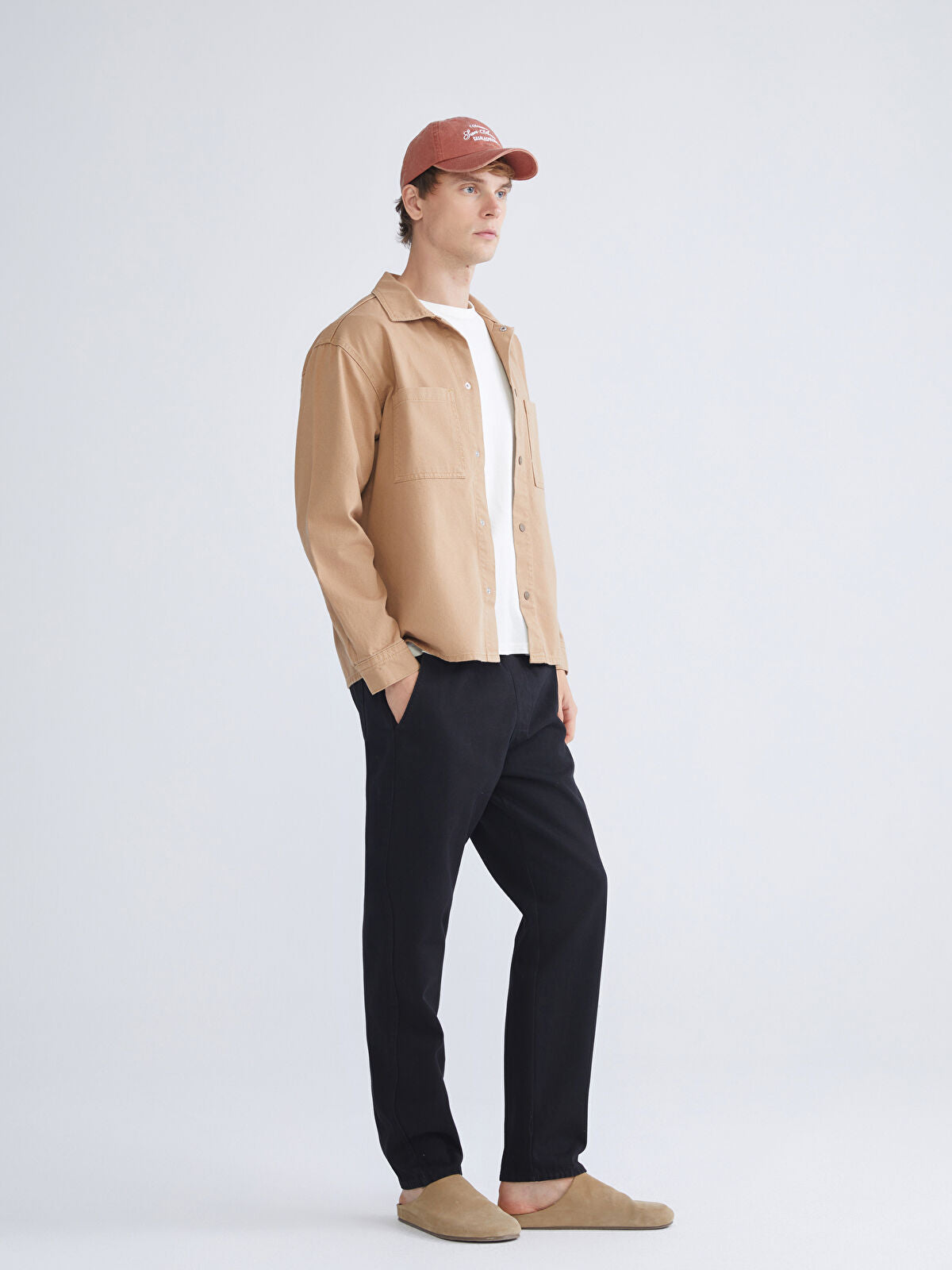 Comfortable Long-Sleeve Men's Jean Dress Shirt