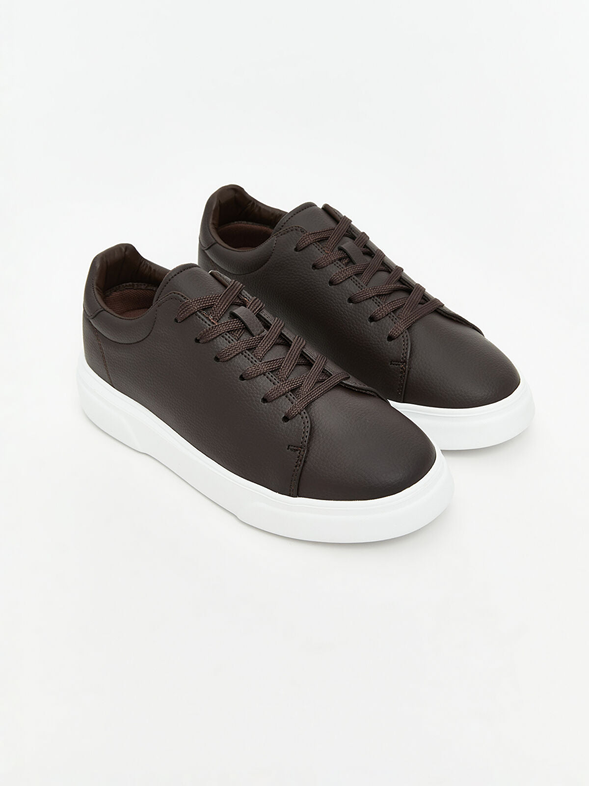 Buckle Leather-Look Men's Sport Sneakers