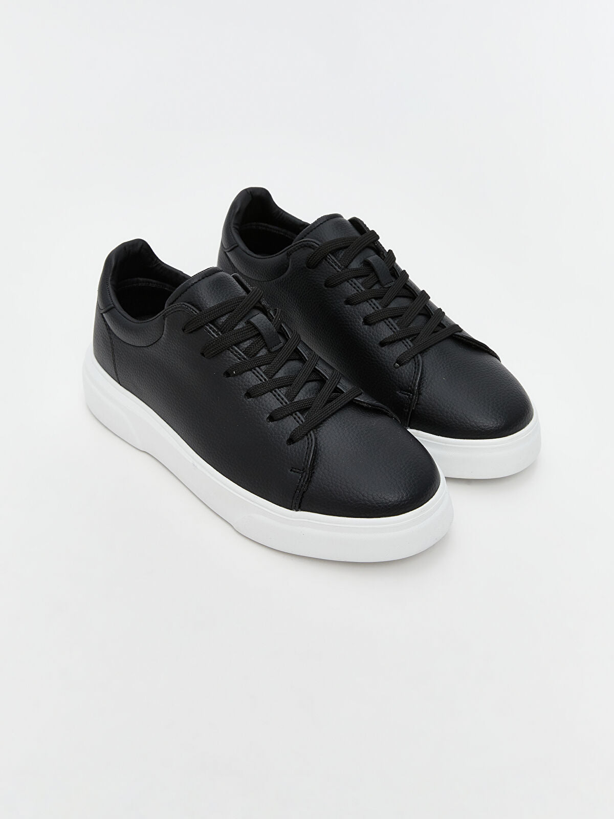 Buckle Leather-Look Men's Sport Sneakers