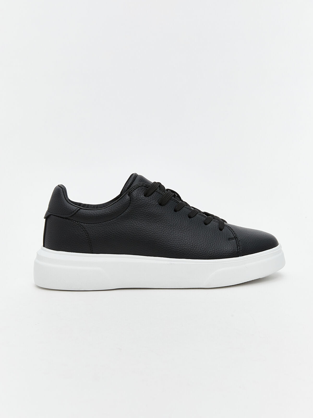 Buckle Leather-Look Men's Sport Sneakers