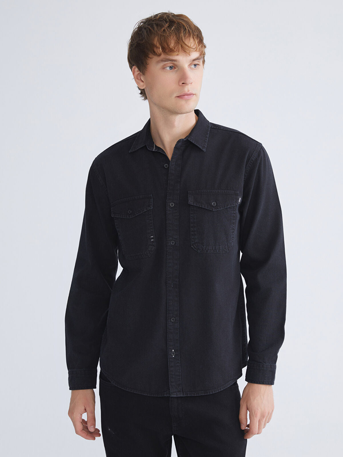 Regular Fit Long Sleeve Men's Jeans T-shirt