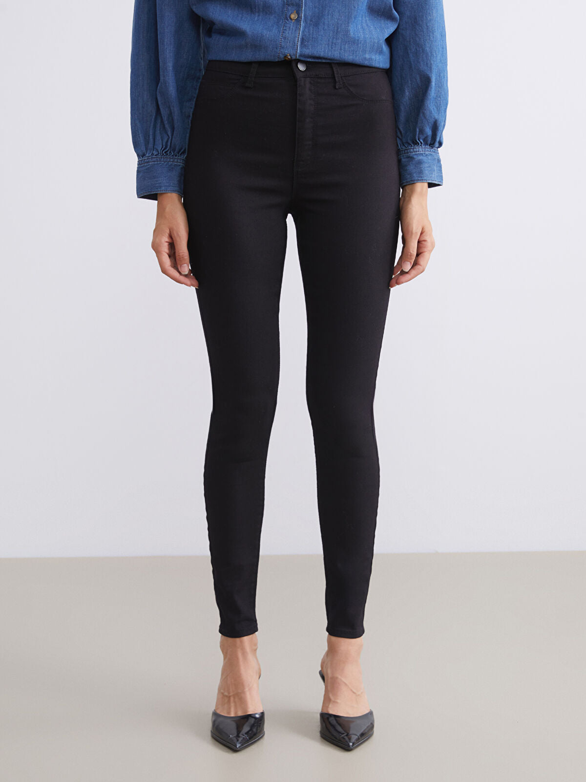 LCW Jeans Black Jupiter Super Skinny Fit Women's Jean Trousers