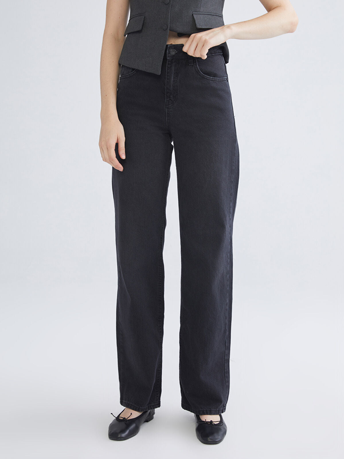 Straight Fit Women's Jean Pantalon