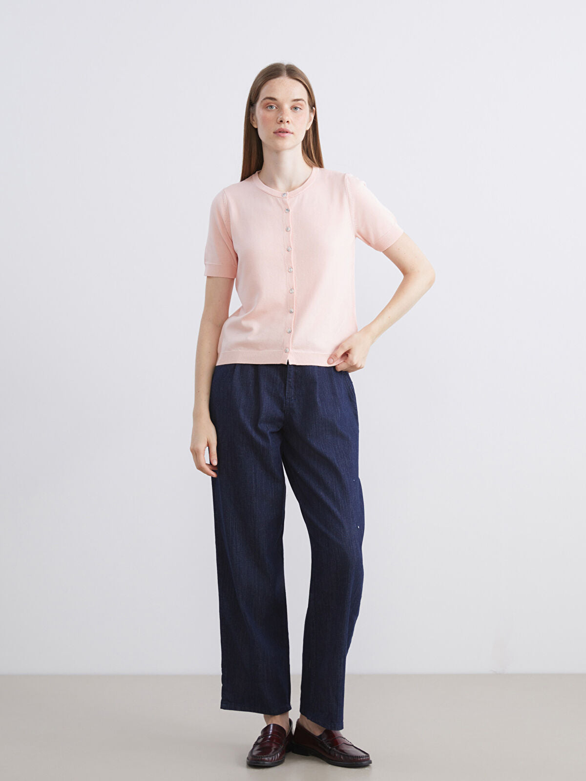 Women’s Belted Wide Leg Jean Pants