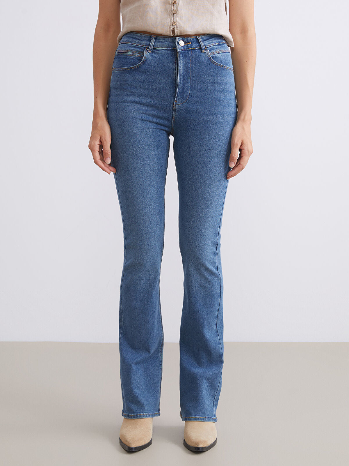 Crop Flare Women's Jeans Pants