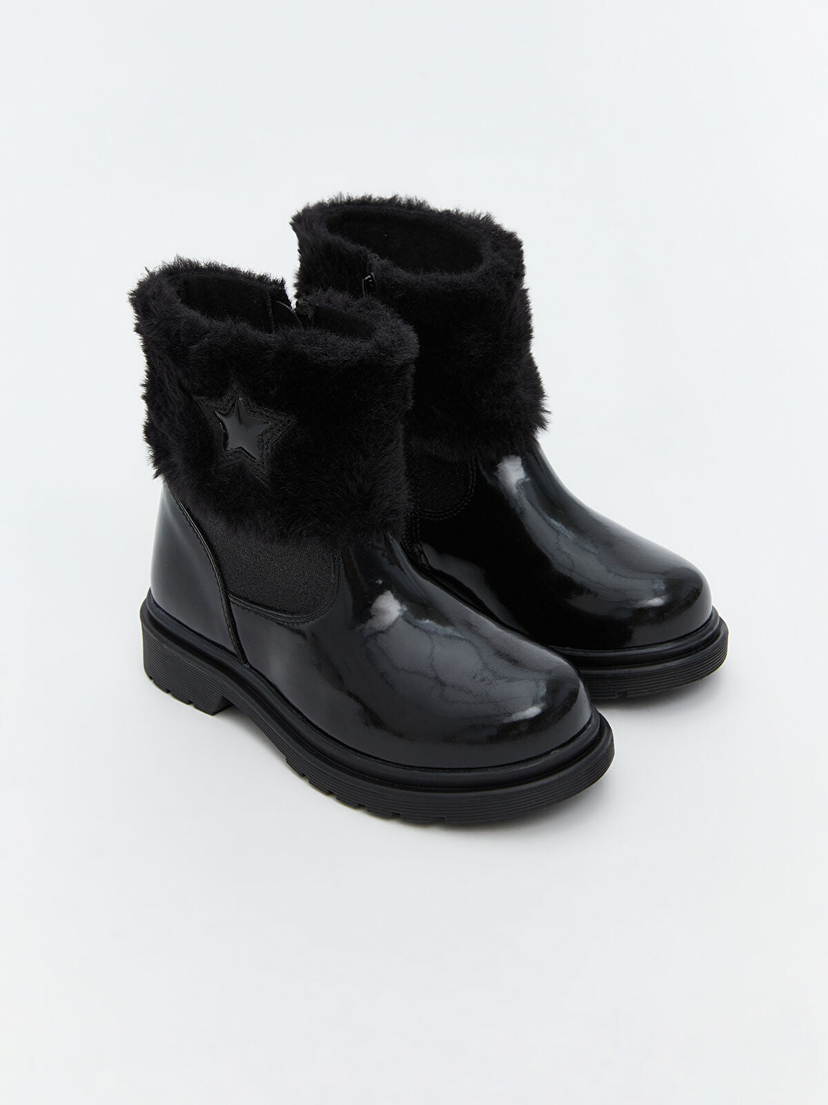 Fur-lined Baby Girl Boot
