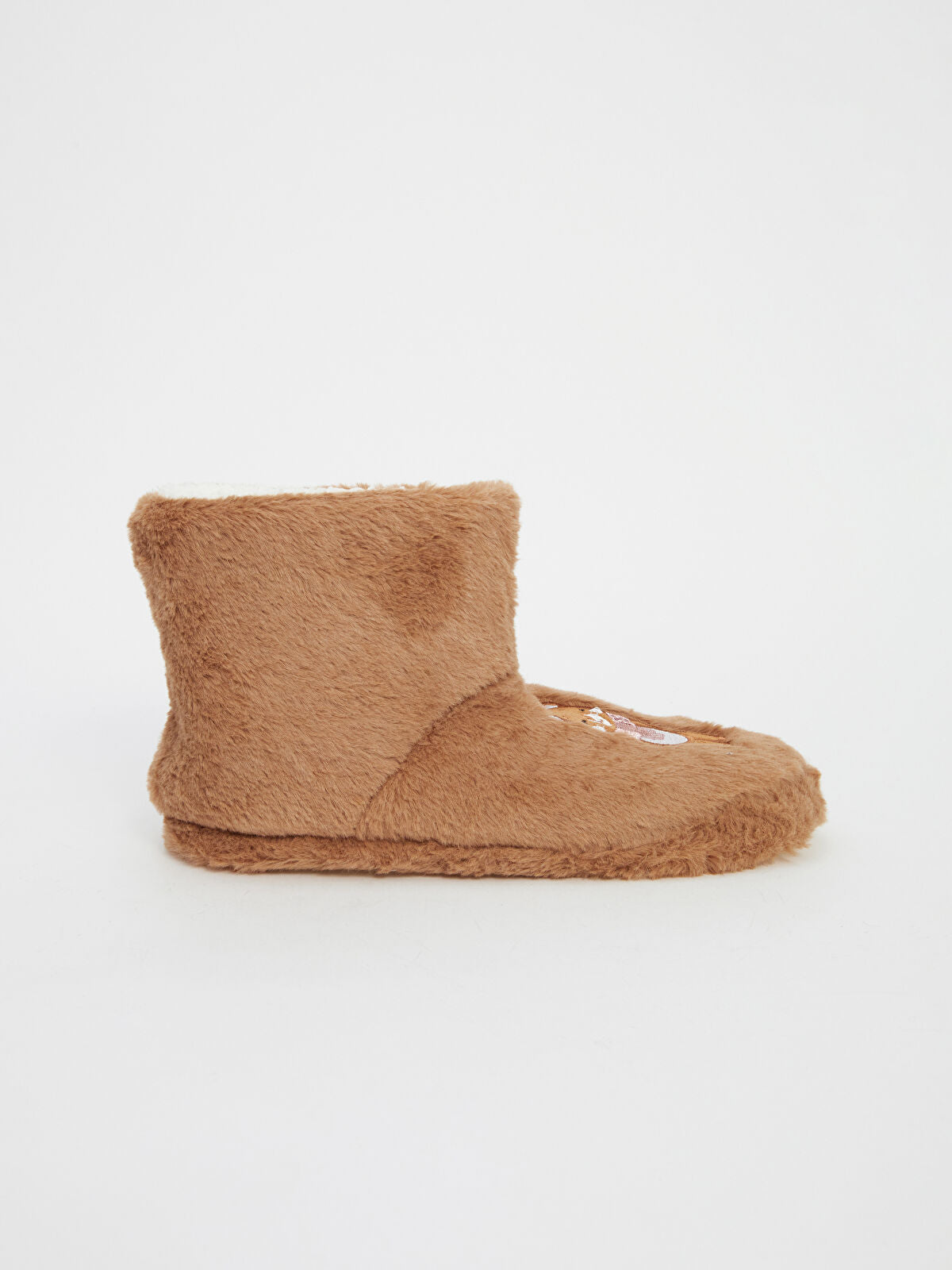 Embellished Velour Girls' Kids House Slipper Panduf