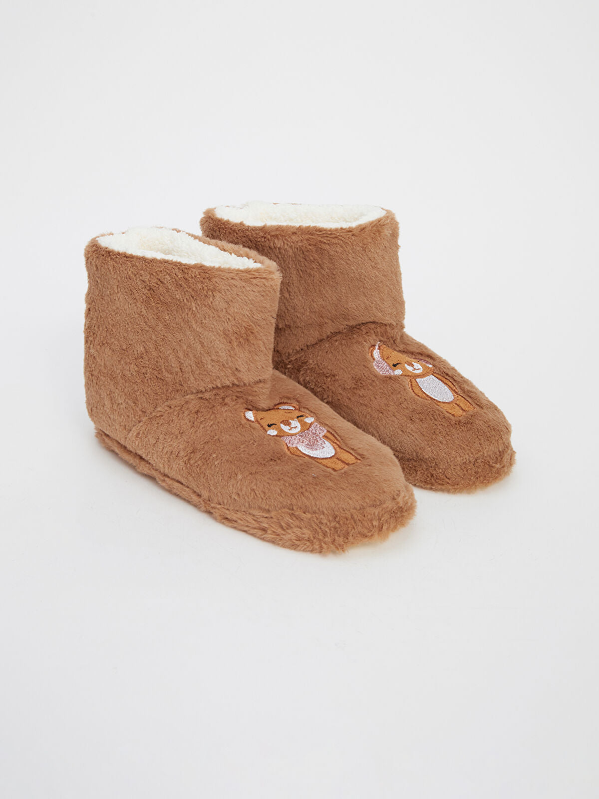 Embellished Velour Girls' Kids House Slipper Panduf