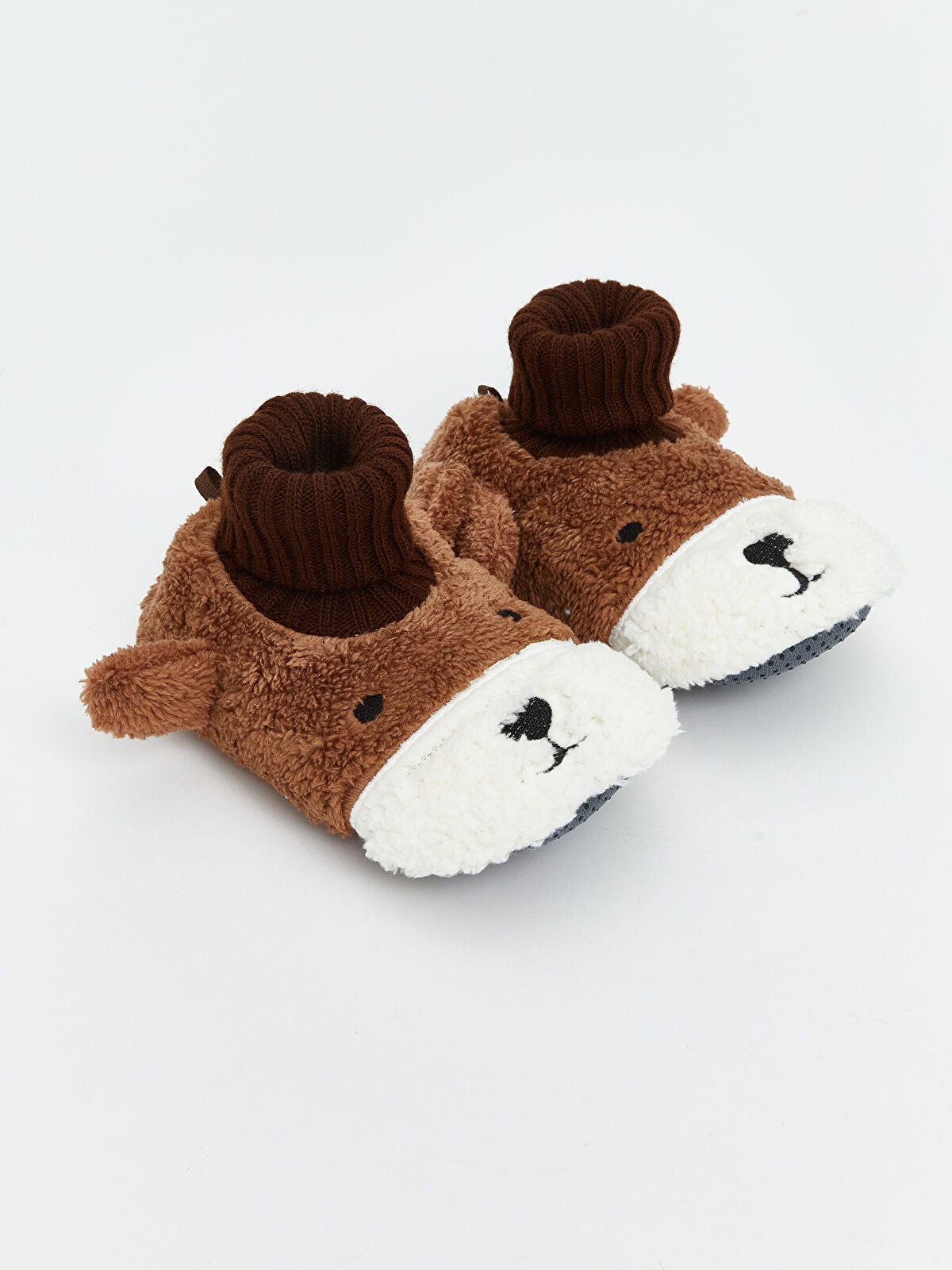 Animal Print Plush Boys' Baby House Slippers