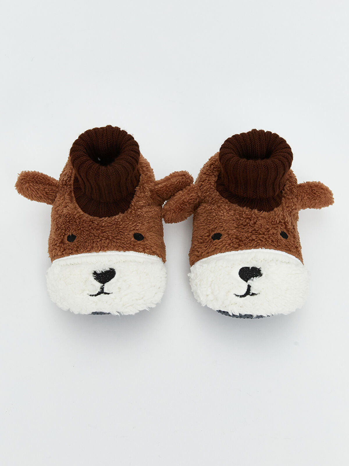 Animal Print Plush Boys' Baby House Slippers