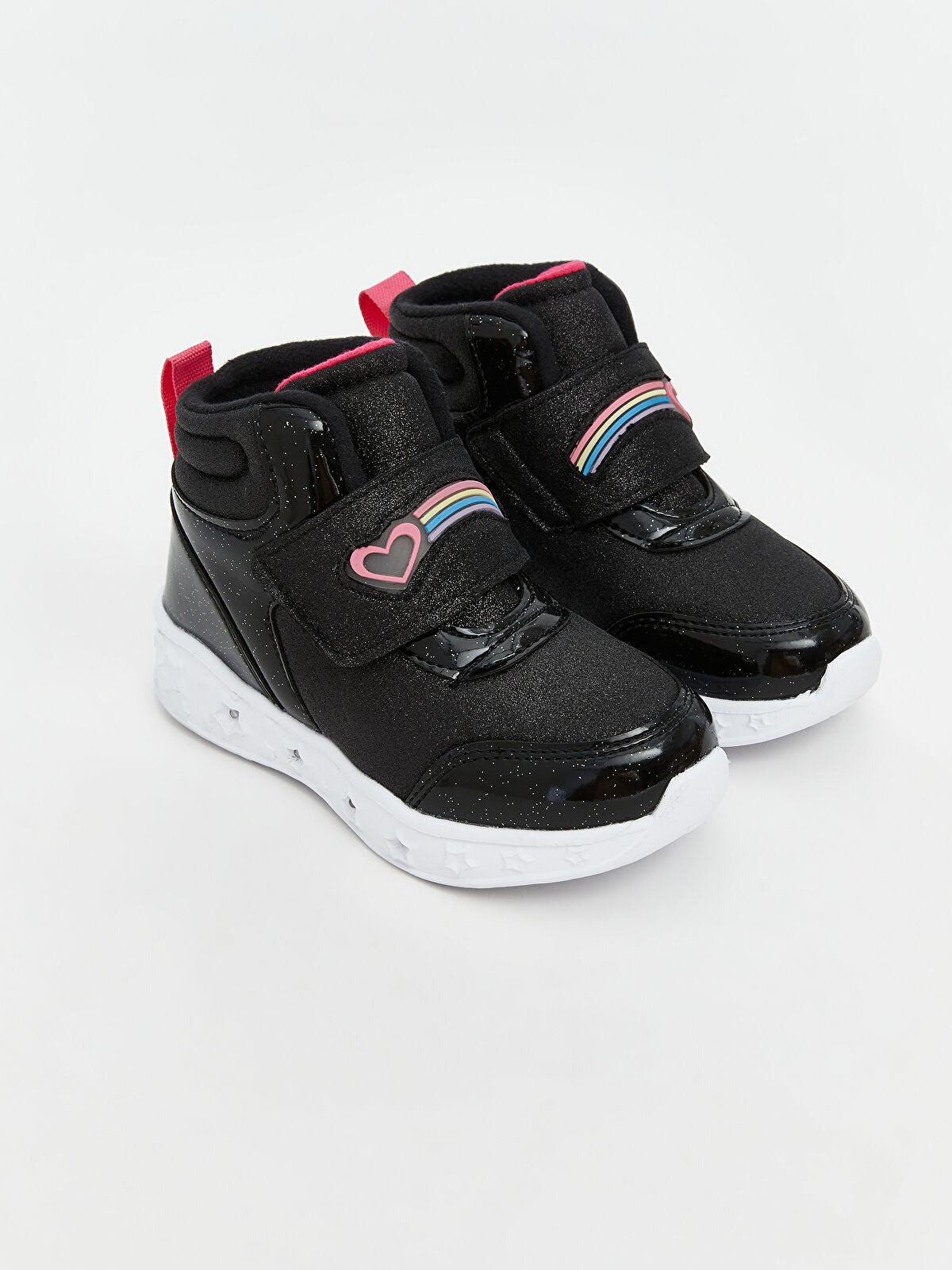 Striped Light-Up Girls Baby Boot